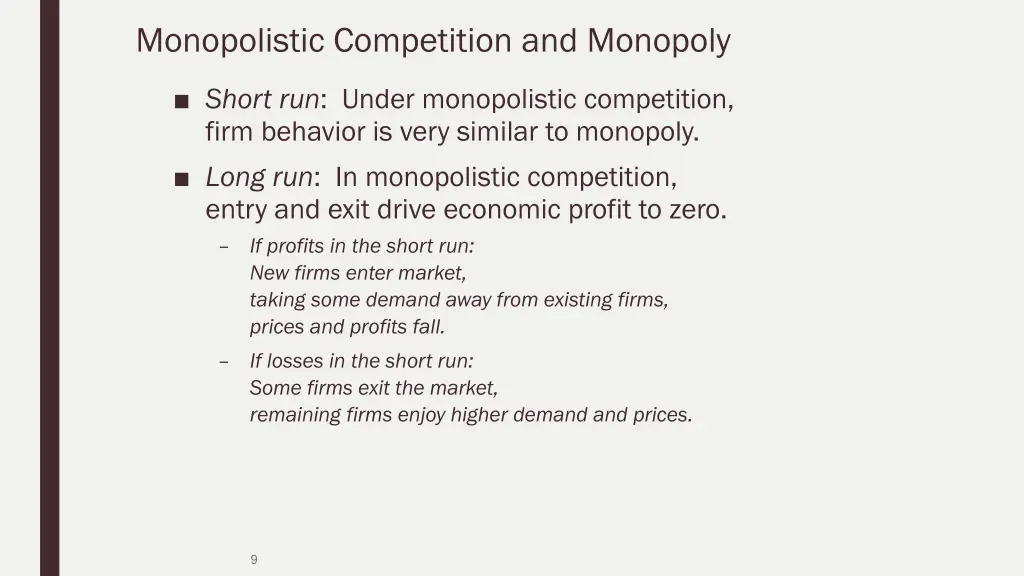 monopolistic competition and monopoly