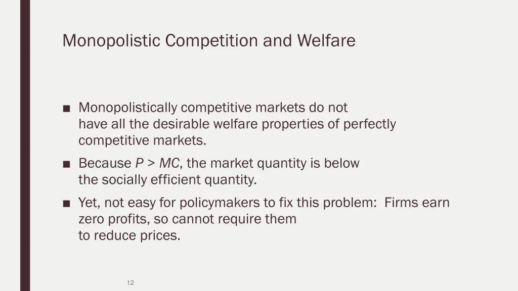 monopolistic competition and welfare