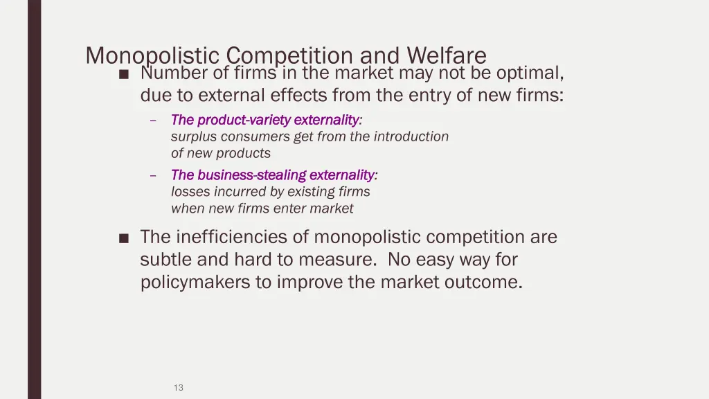 monopolistic competition and welfare number