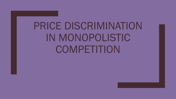 price discrimination in monopolistic competition