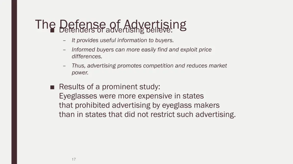 the defense of advertising defenders