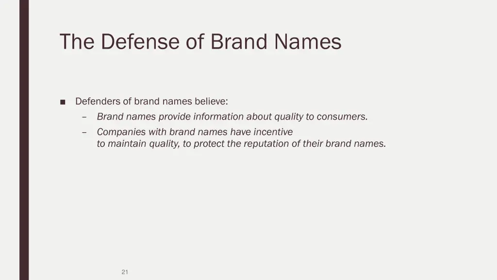 the defense of brand names