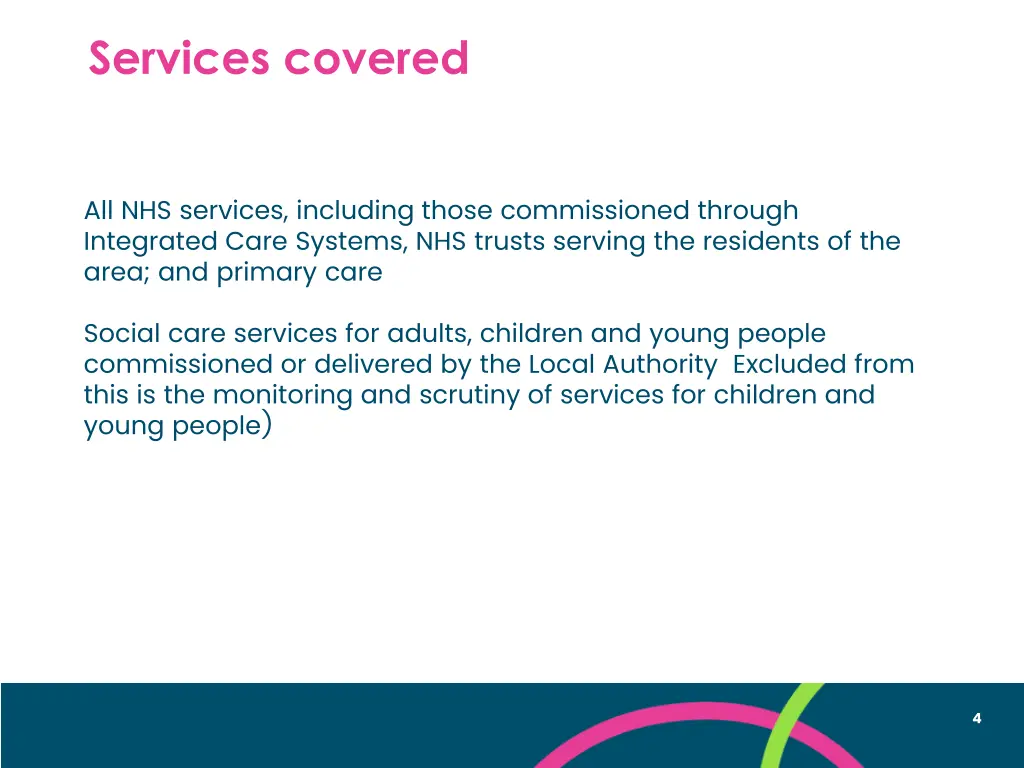 services covered