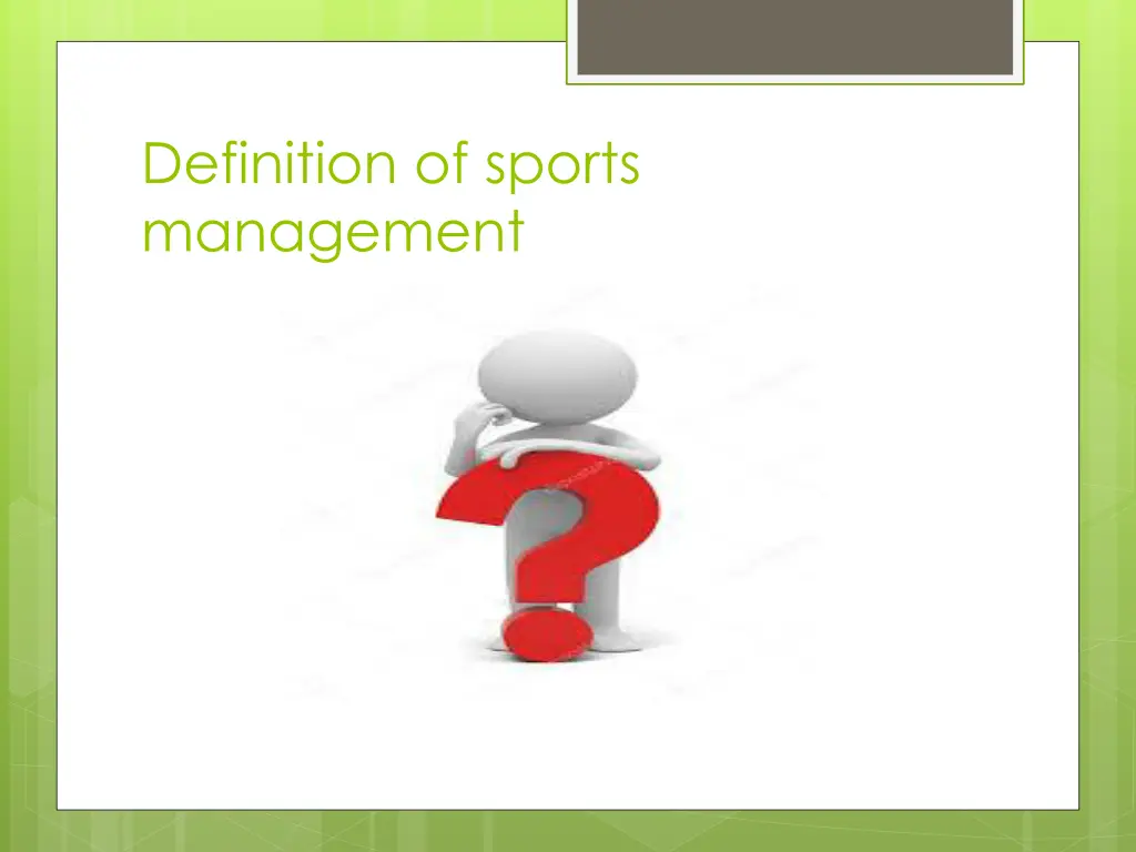 definition of sports management