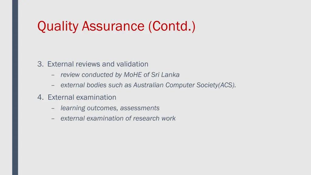 quality assurance contd 1