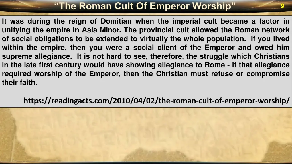 the roman cult of emperor worship 2