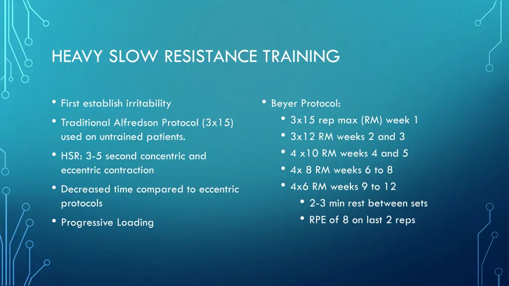 heavy slow resistance training