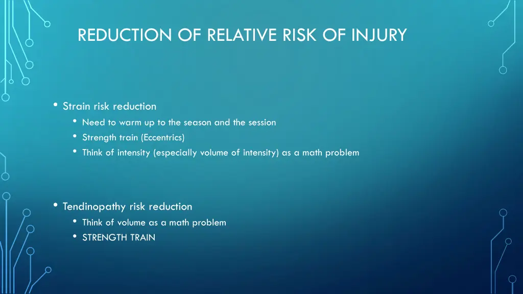 reduction of relative risk of injury