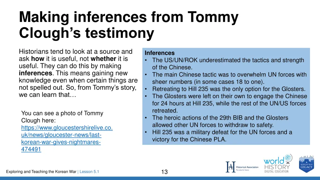 making inferences from tommy clough s testimony