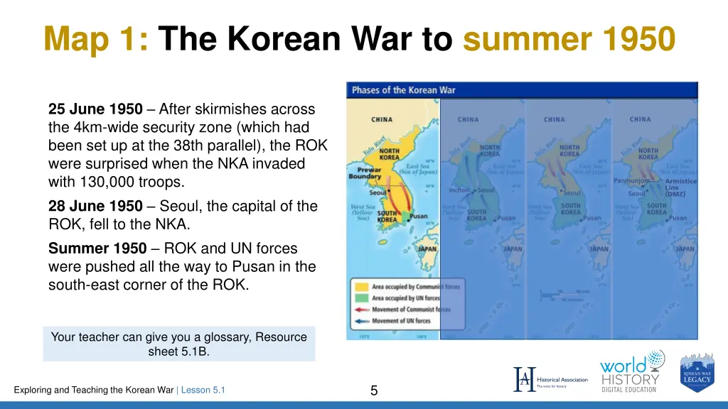 map 1 the korean war to summer 1950