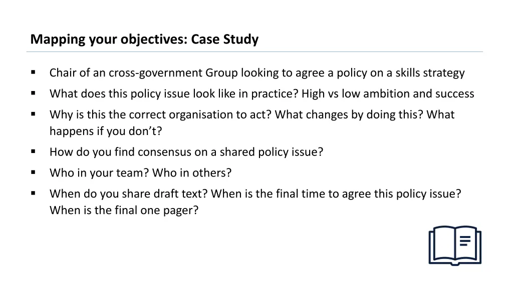 mapping your objectives case study