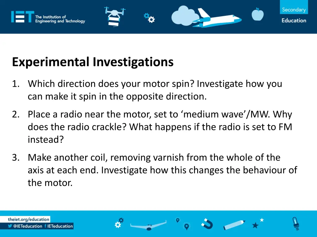 experimental investigations