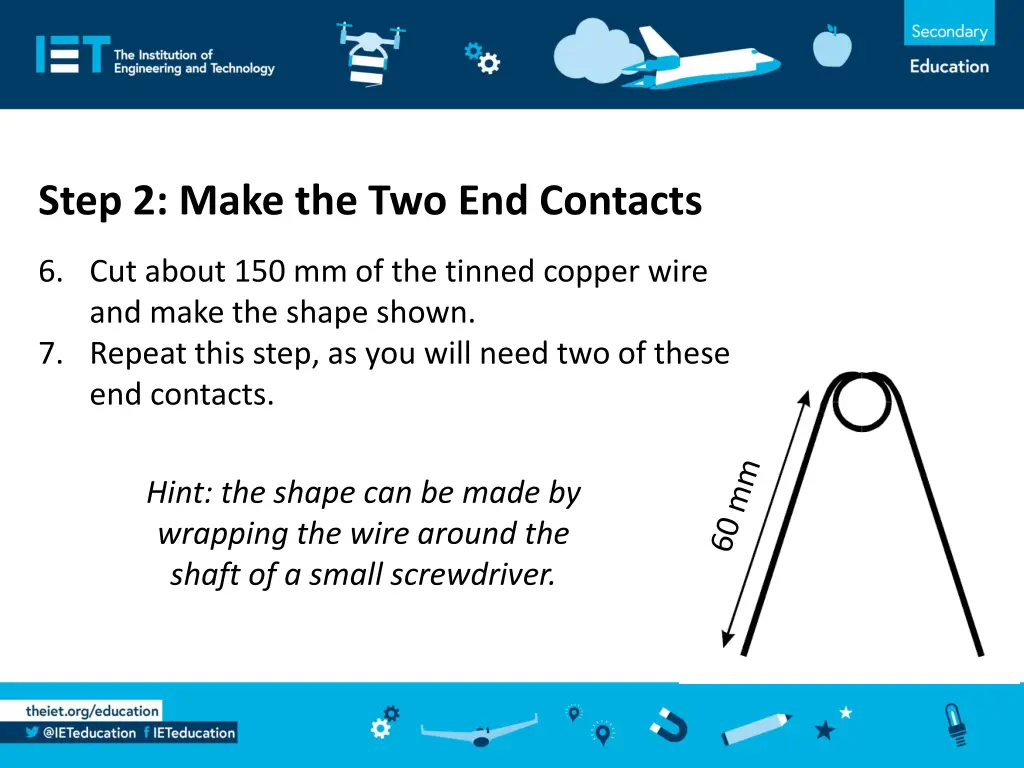 step 2 make the two end contacts