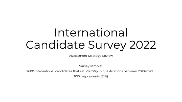 international candidate survey 2022