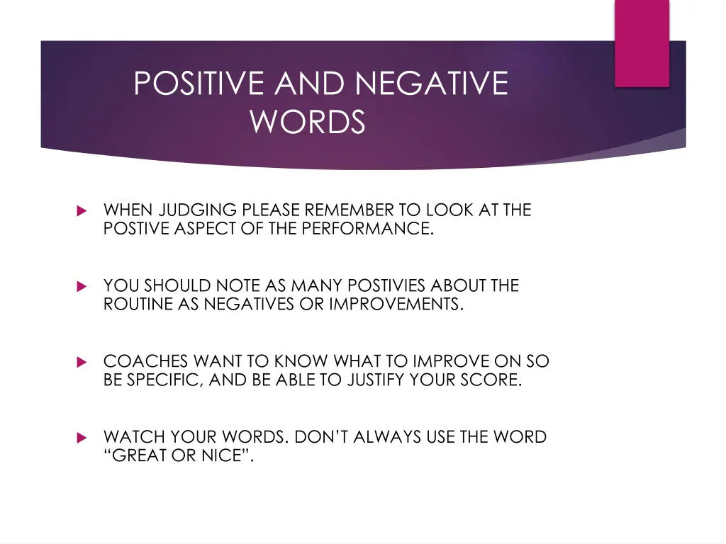 positive and negative words