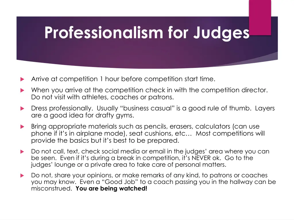 professionalism for judges