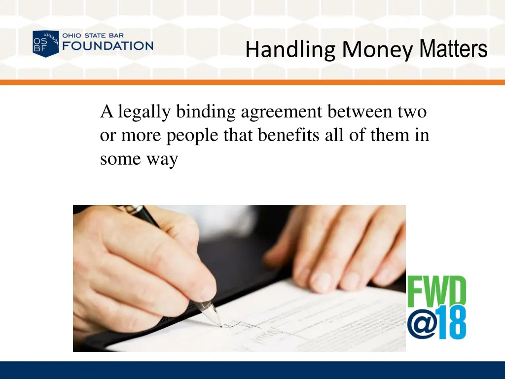 handling money matters 19