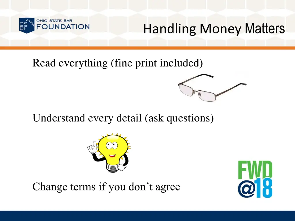 handling money matters 25