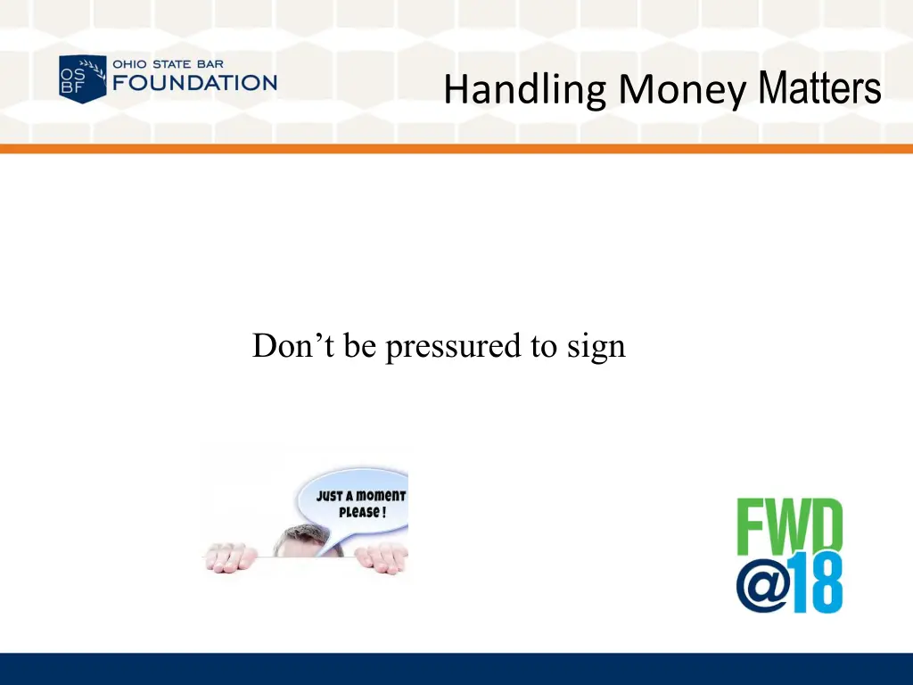 handling money matters 27