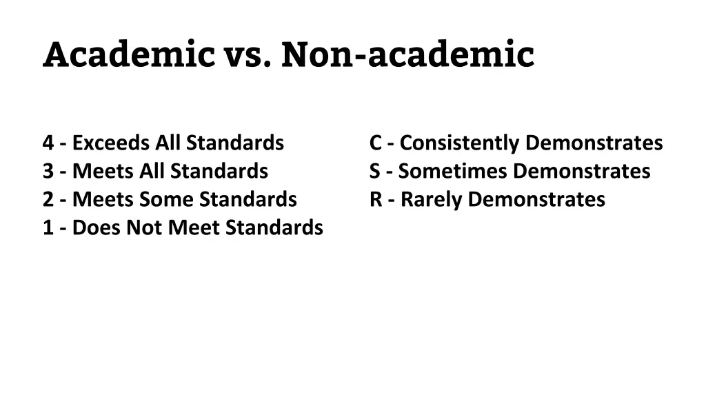 academic vs non academic