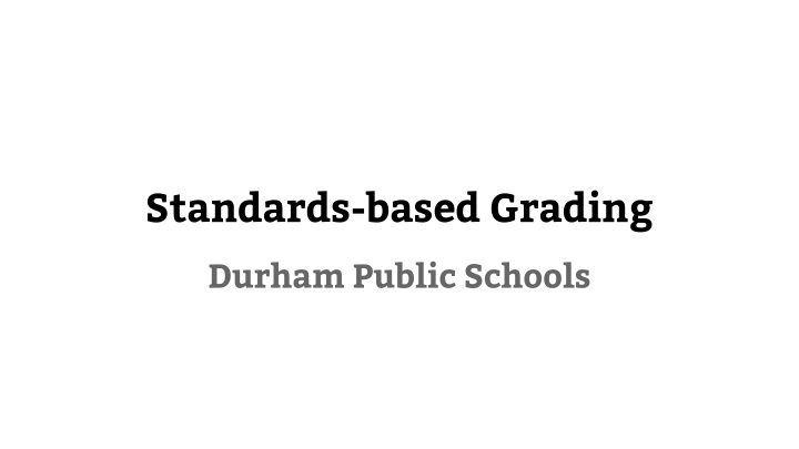 standards based grading