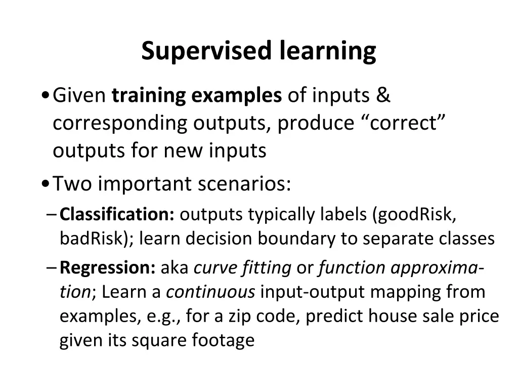 supervised learning