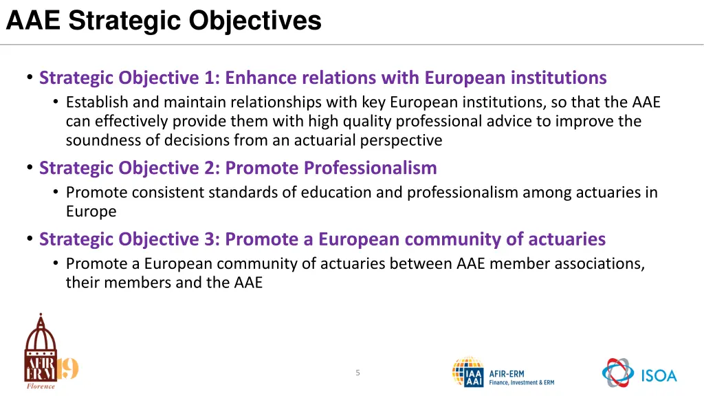 aae strategic objectives