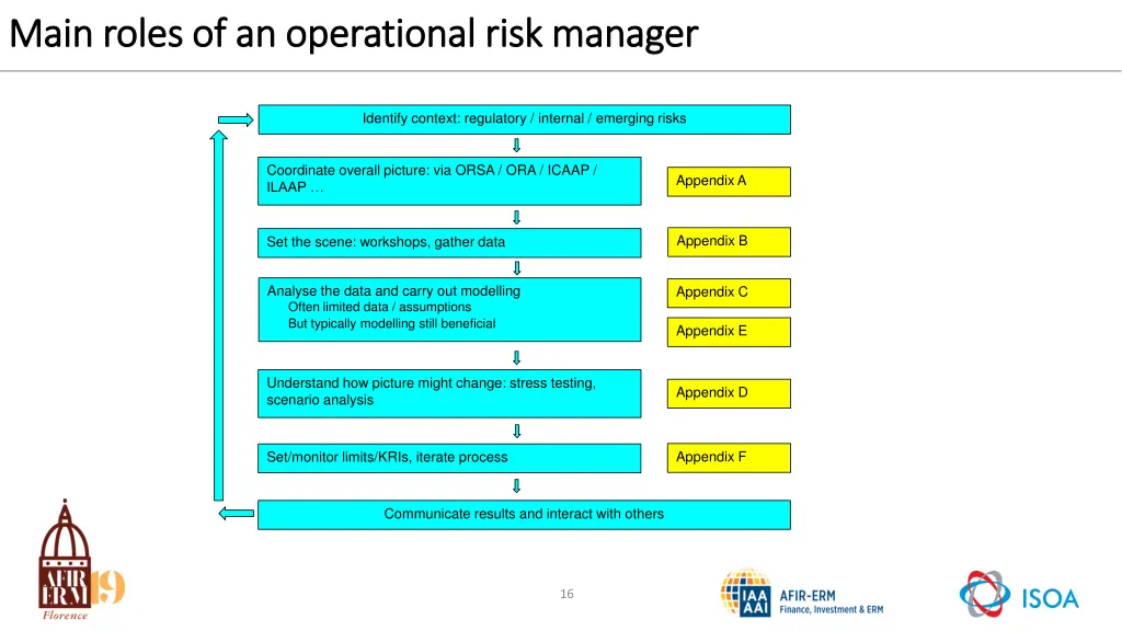 main roles of an operational risk manager main