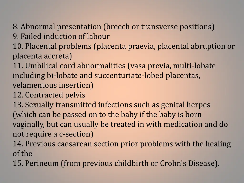 8 abnormal presentation breech or transverse