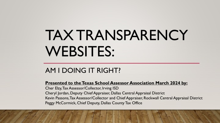 tax transparency websites