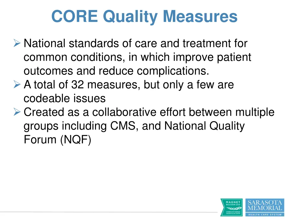 core quality measures