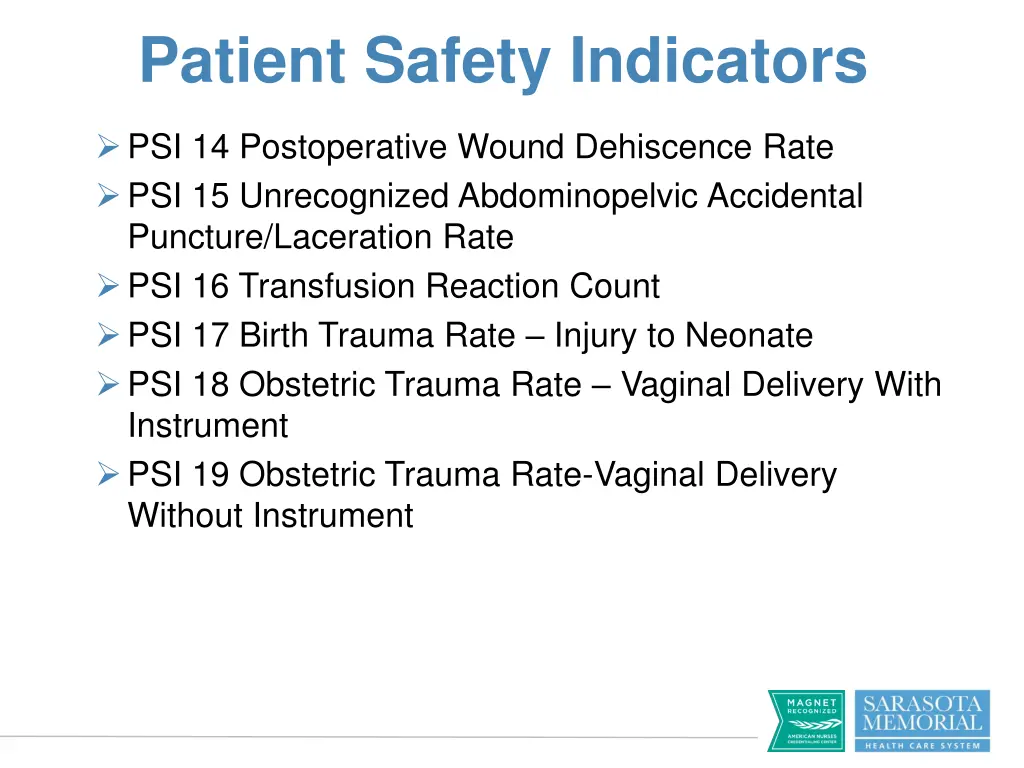 patient safety indicators 2