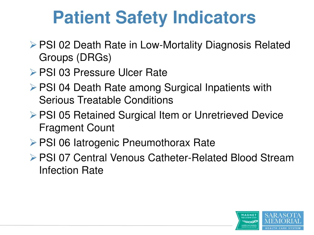 patient safety indicators