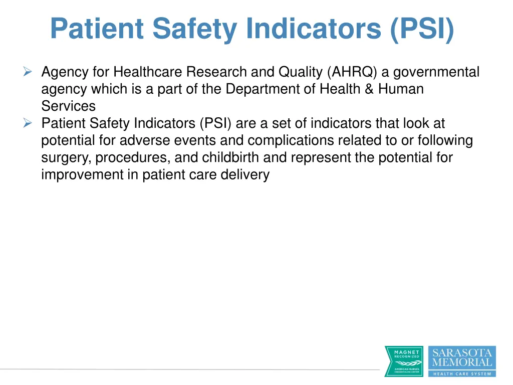 patient safety indicators psi