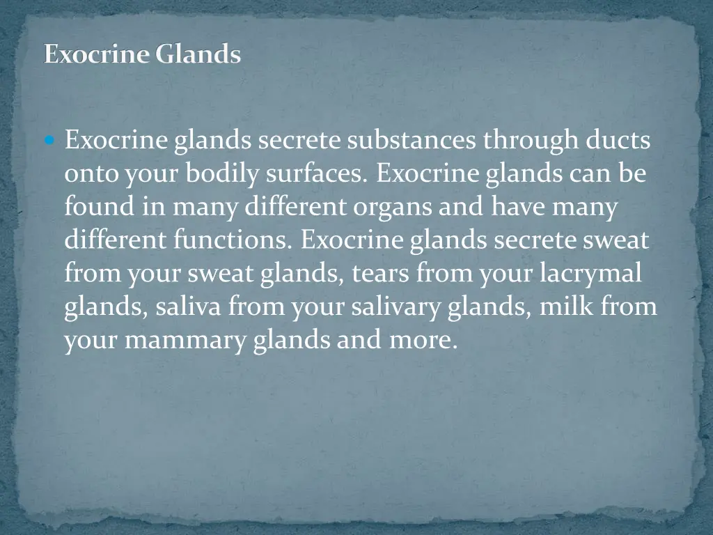 exocrine glands