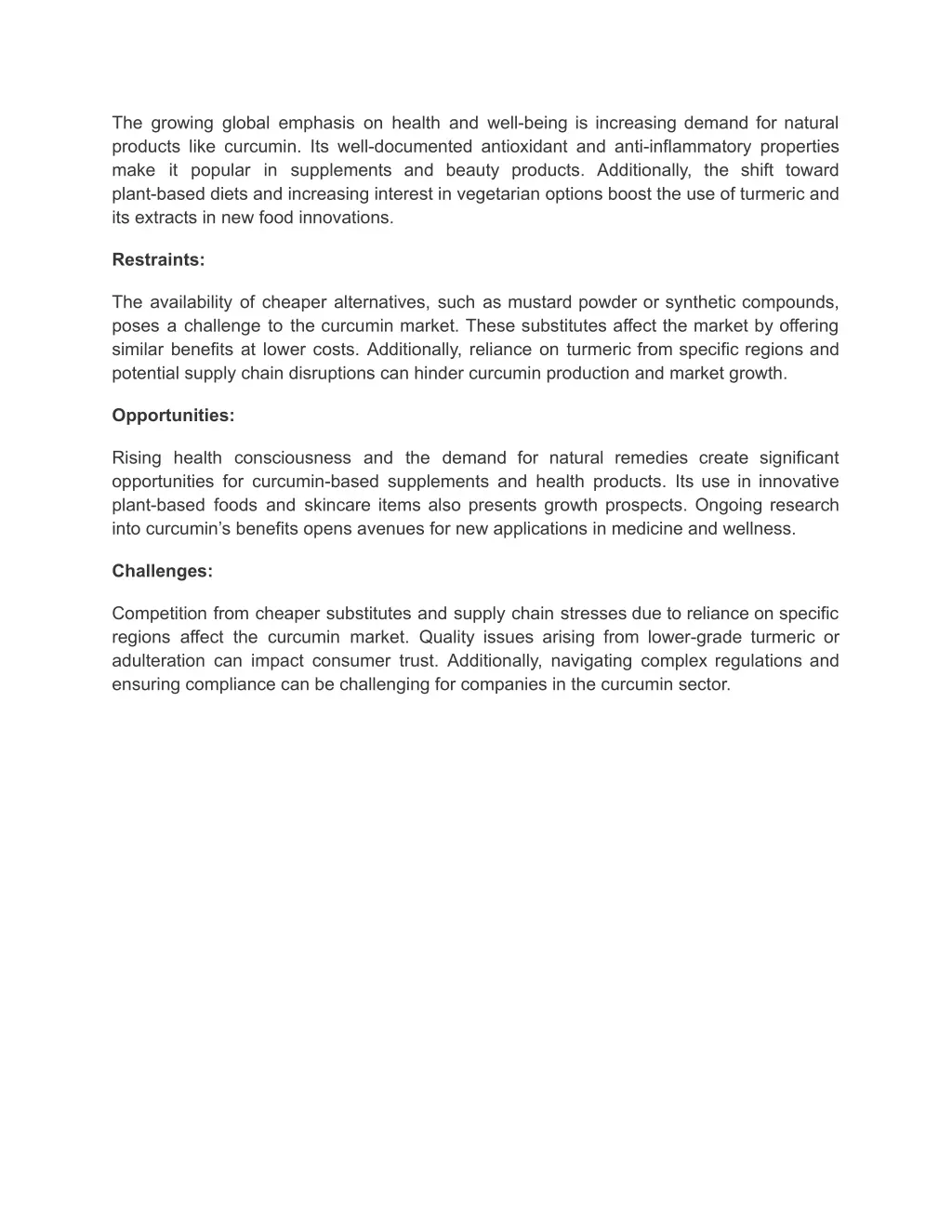 the growing global emphasis on health and well
