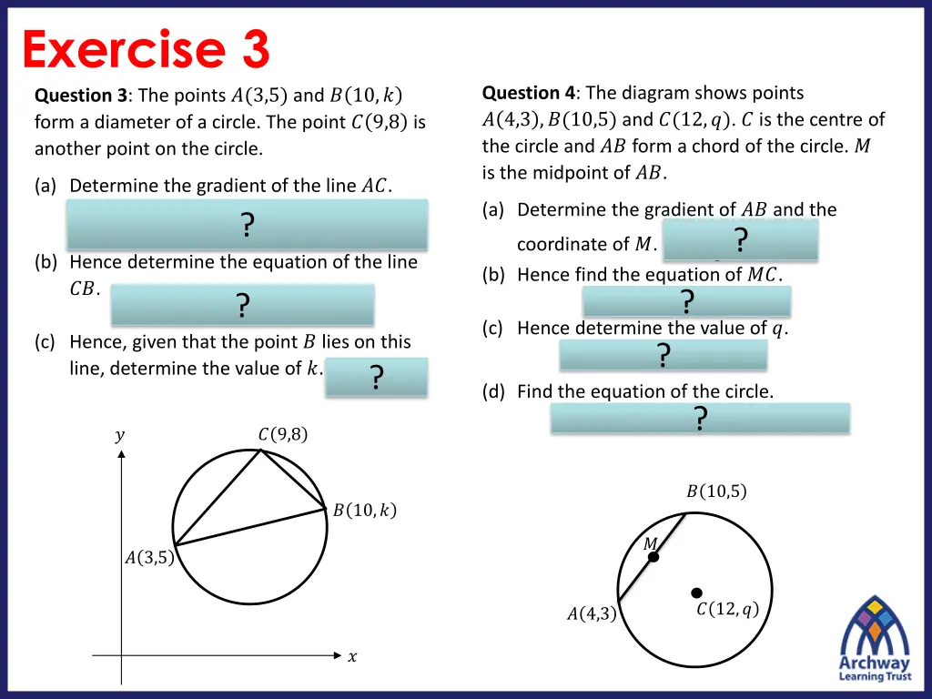 exercise 3 question 3 the points 3 5 and 10 form