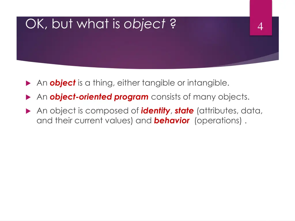 ok but what is object