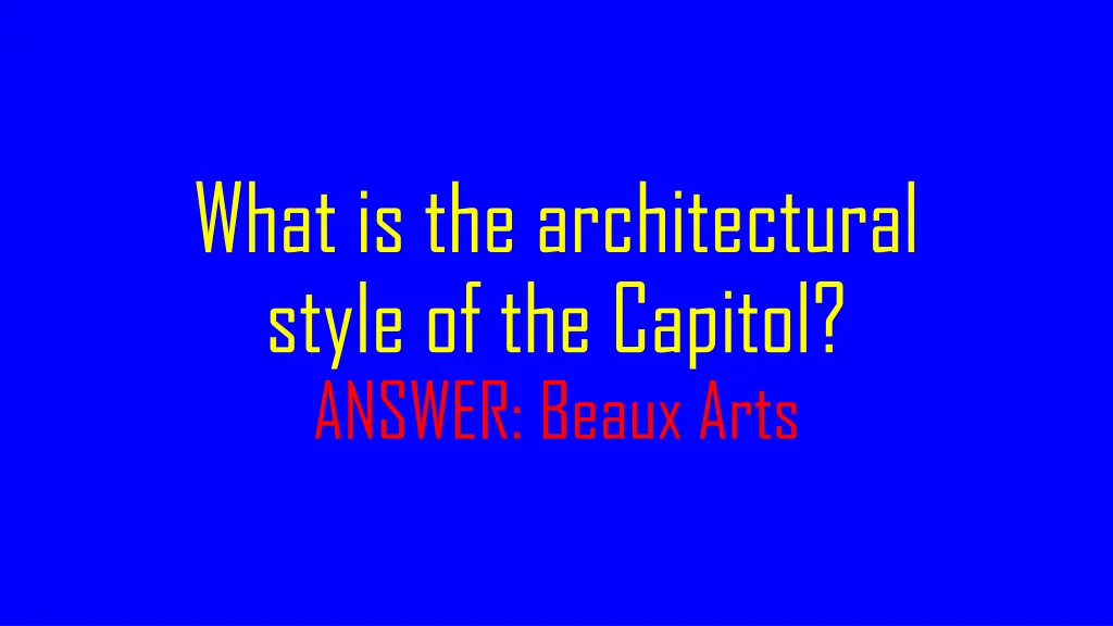 what is the architectural style of the capitol