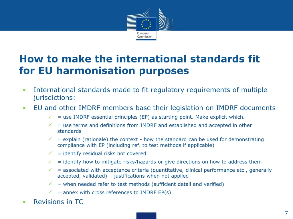 how to make the international standards