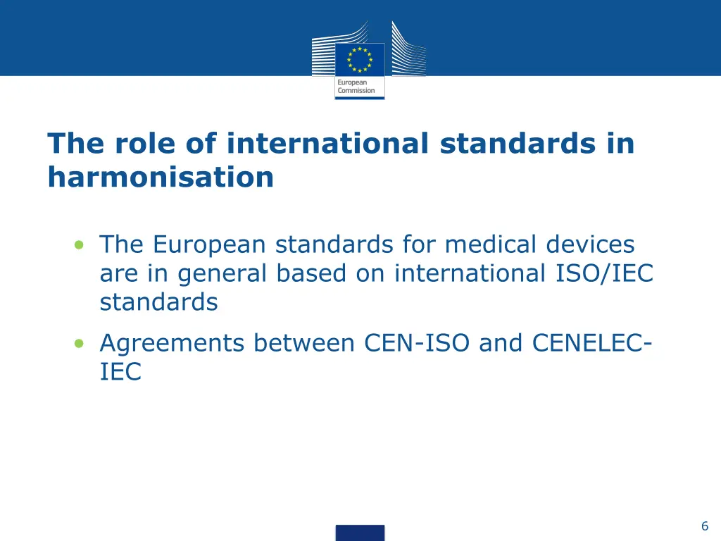 the role of international standards