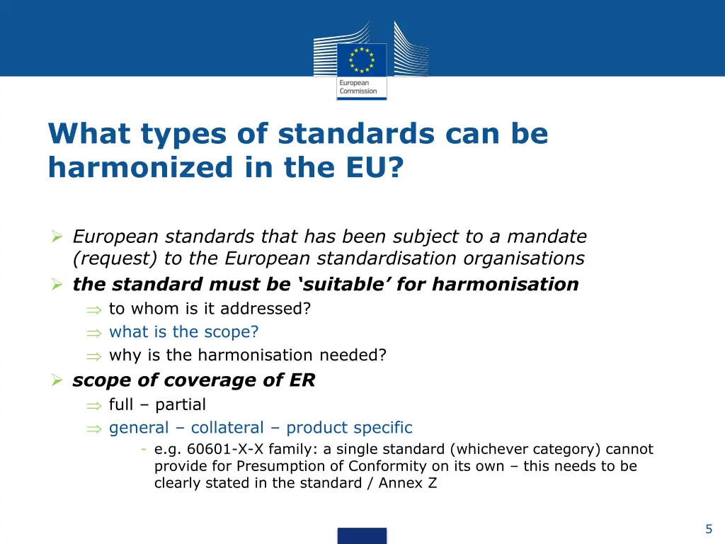 what types of standards can be harmonized