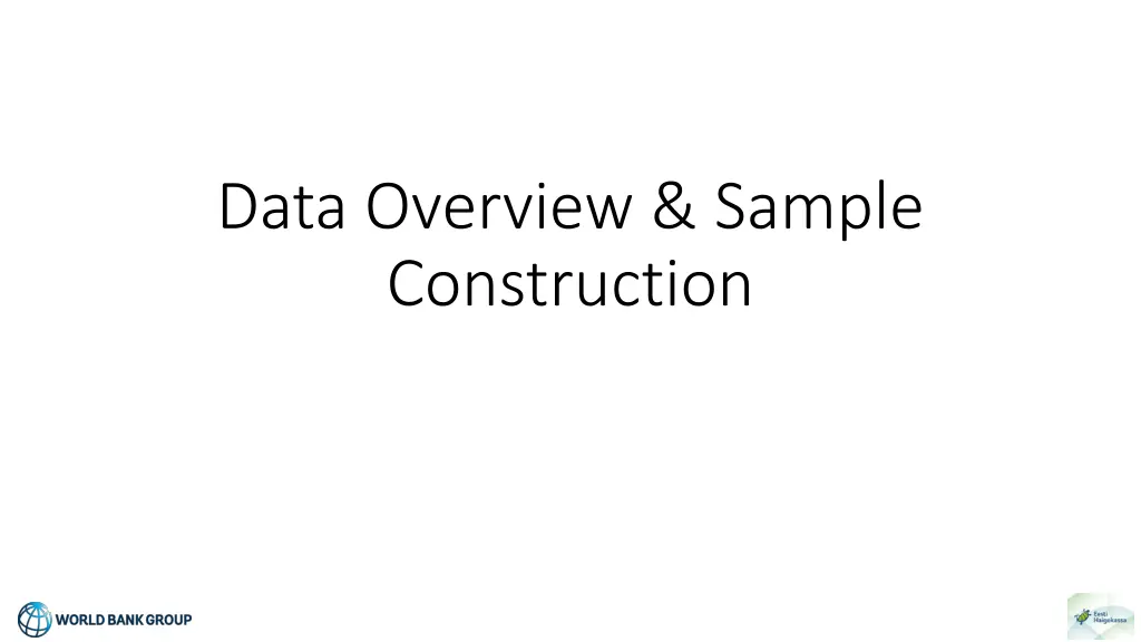 data overview sample construction