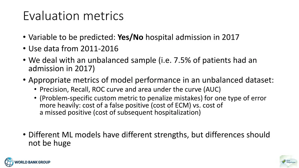 evaluation metrics