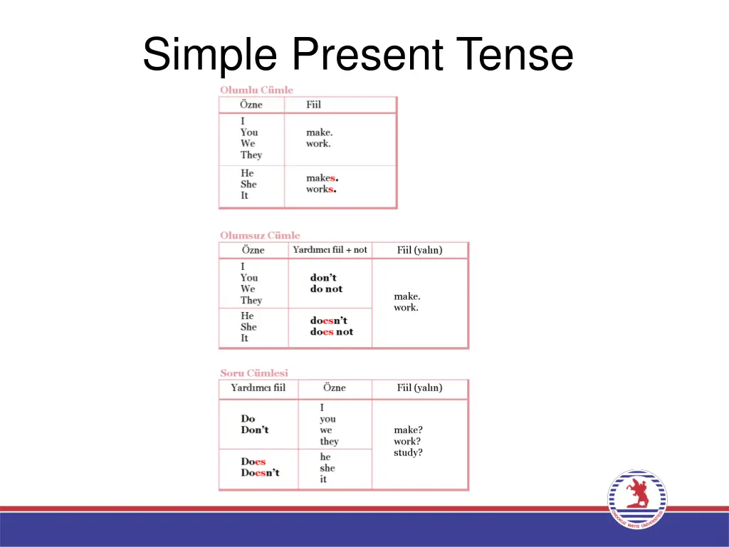 simple present tense