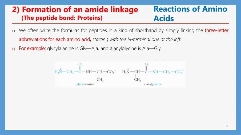 reactions of amino acids 1