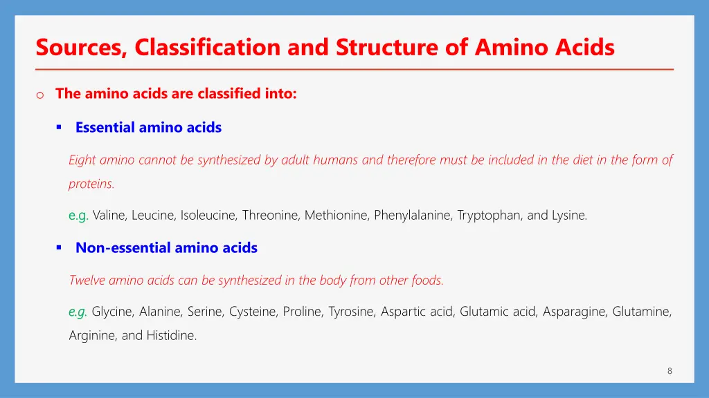 sources classification and structure of amino 6