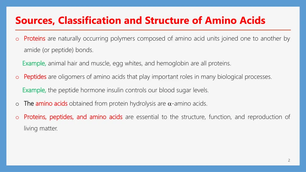 sources classification and structure of amino