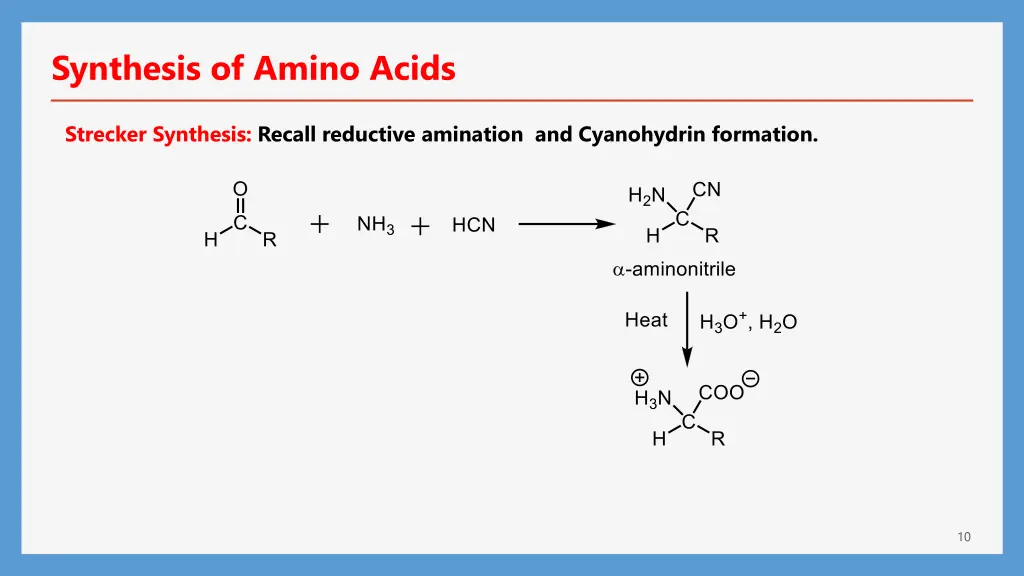 synthesis of amino acids