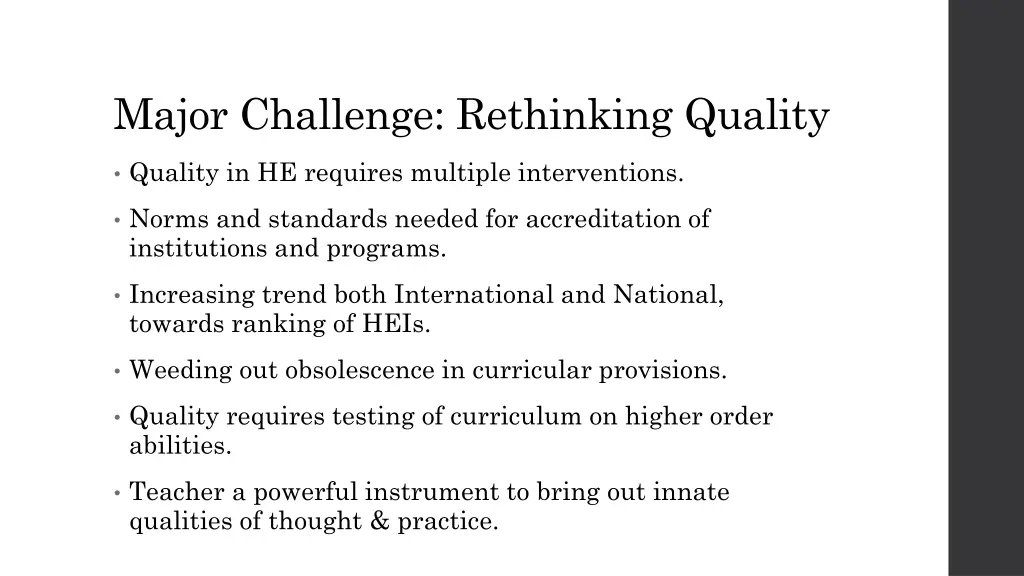 major challenge rethinking quality 2